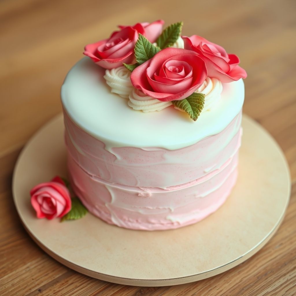 De belles couches d’un gâteau ombré rose attirent par leur texture douce et veloutée, montrant trois nuances harmonieuses de rose, agrémentées de tourbillons de glaçage plus clairs et plus foncés. Une part parfaite a été découpée, révélant les couches de gâteau à la fraise entrelacées de glaçage blanc crémeux qui contraste élégamment avec les couleurs vibrantes. Le glaçage décoratif supérieur présente des rosettes complexes et des accents perle, ajoutant une touche artistique. Posé sur une assiette beige claire, le gâteau est accompagné d’un tissu rose pastel, créant une atmosphère chaleureuse et conviviale, idéale pour une occasion festive. L'image dégage une sensation douce et joyeuse, parfaite pour un rassemblement ou une pause gourmande.